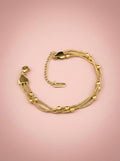 Triple-Strand Gold-Tone Chain Bracelet