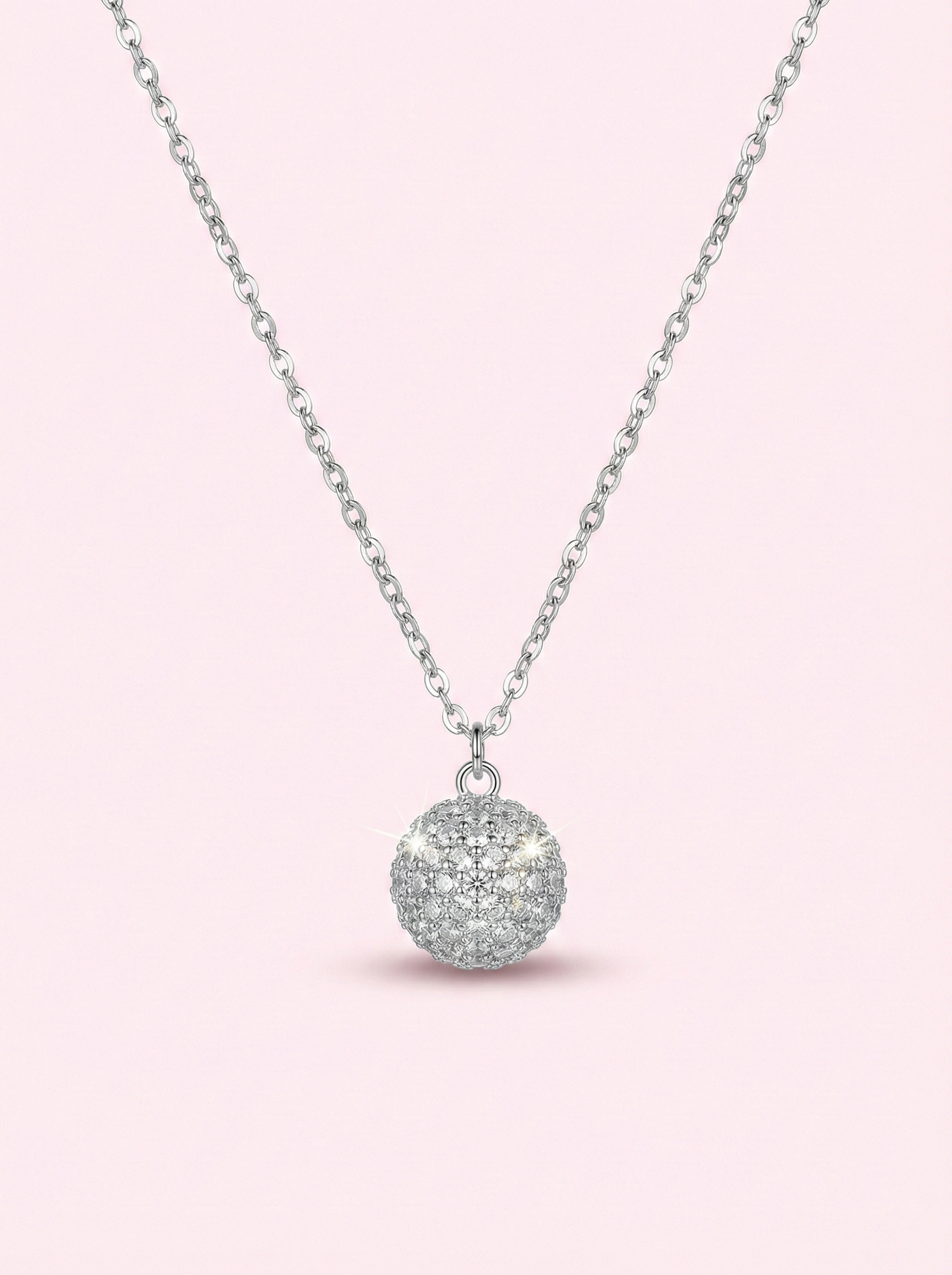 Radiant Pavé Orb Necklace