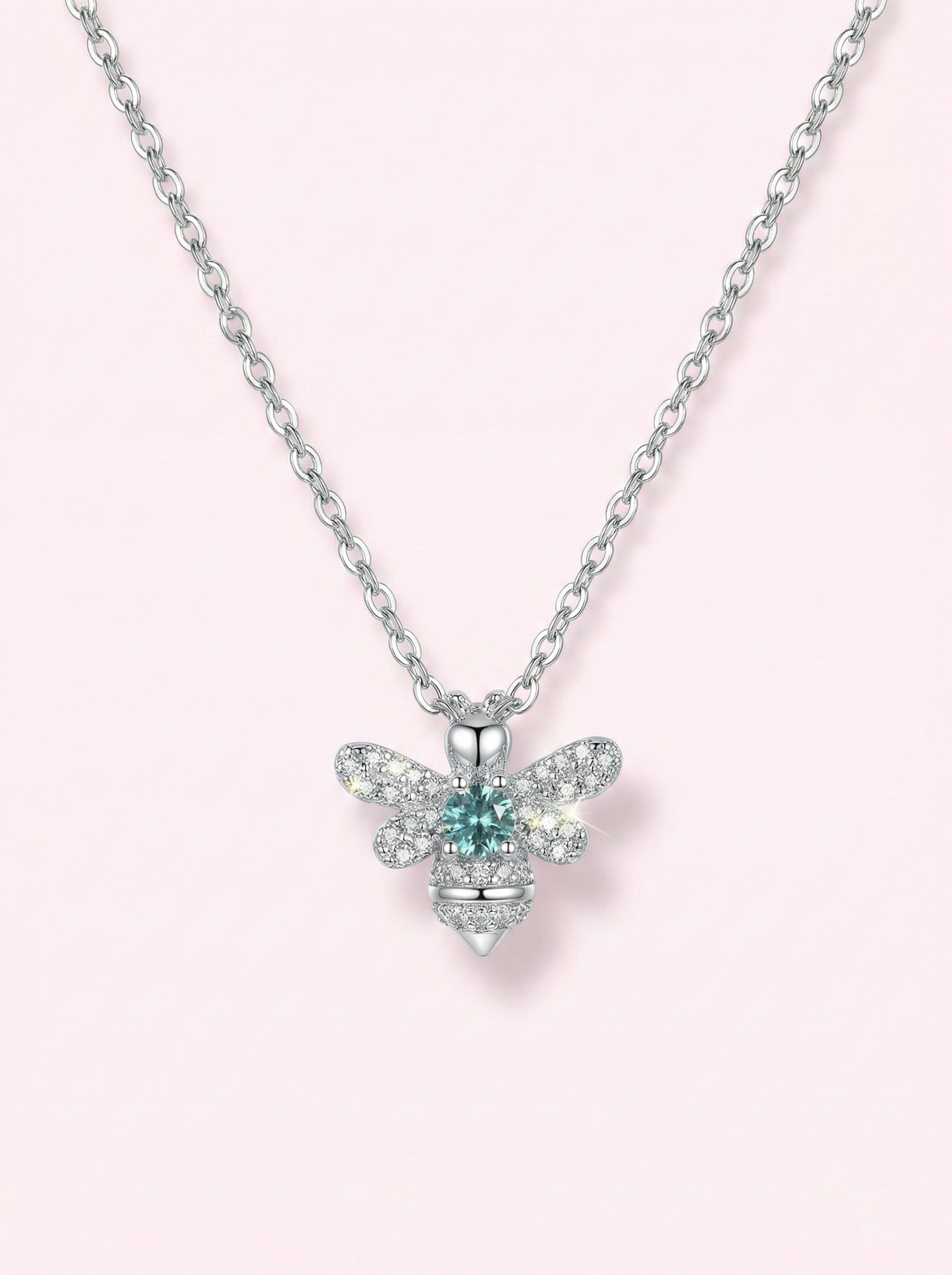 Crystal Blossom Bee Necklace