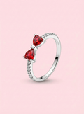Scarlet Bow Pavé Ring