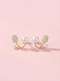 Pearl Bloom Tulip Earrings