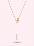 Linear Interlock Lariat Necklace