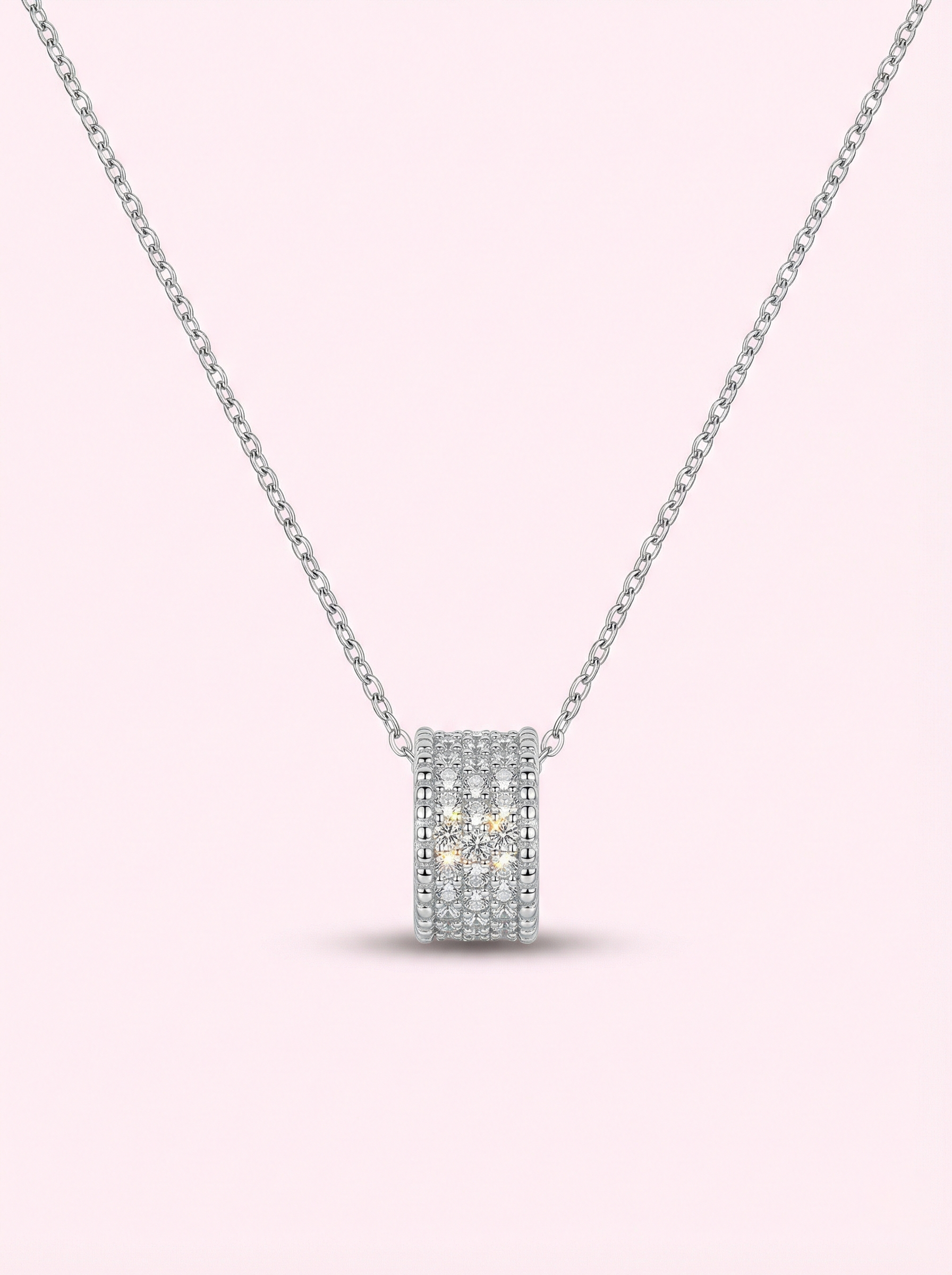 Pavé Stellar Cylinder Necklace