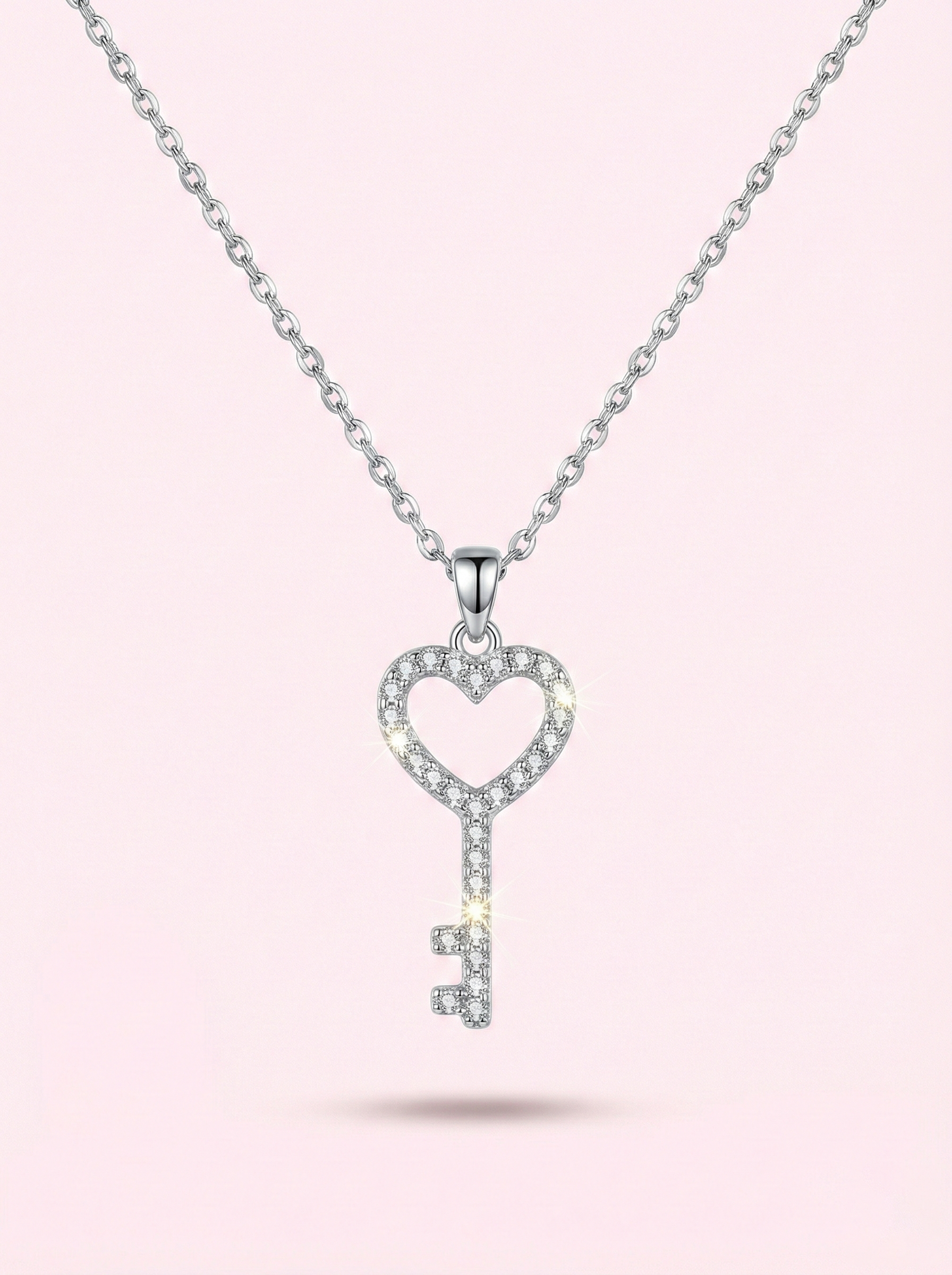 Radiant Heart Key Necklace