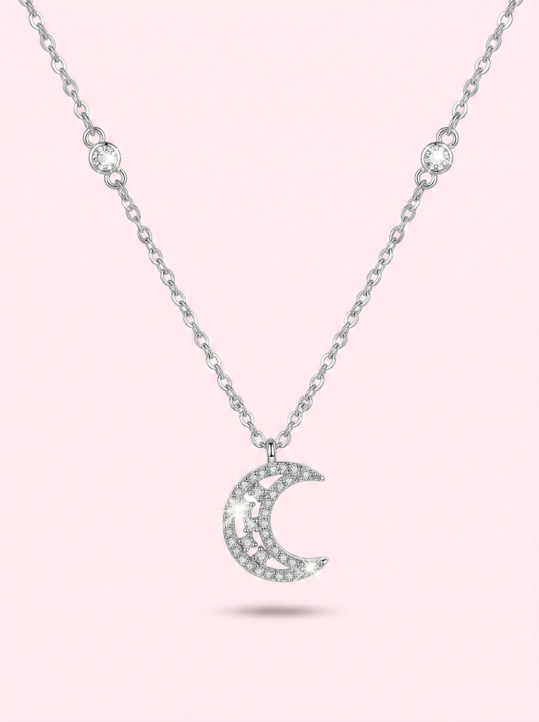 Luminous Crescent Moon Necklace
